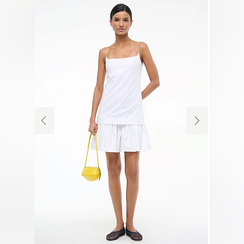 NWOT! STAUD ARI MINI DRESS WHITE